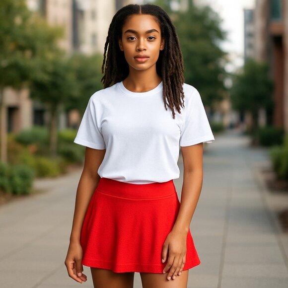 LULULEMON SWIFTLY TECH HIGH RISE SKIRT HOT HEAT/RED GLOW SZ 10 NWT - Picture 6 of 7